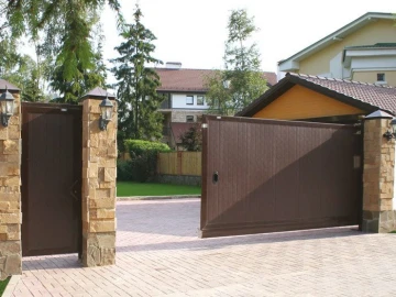 Откатные ворота Doorhan Коричневые